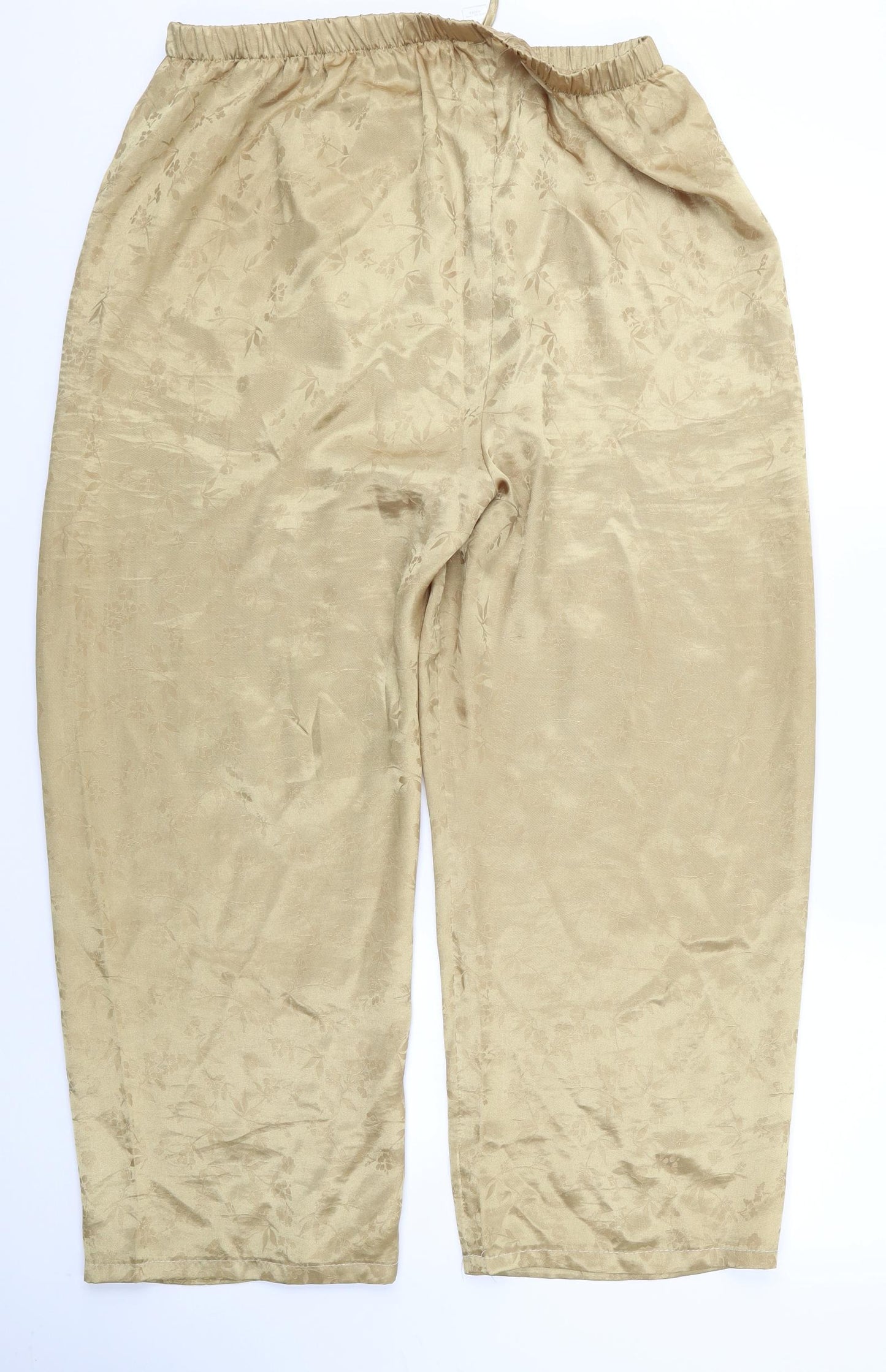 Preworn Womens Gold   Trousers  Size 12 L25 in