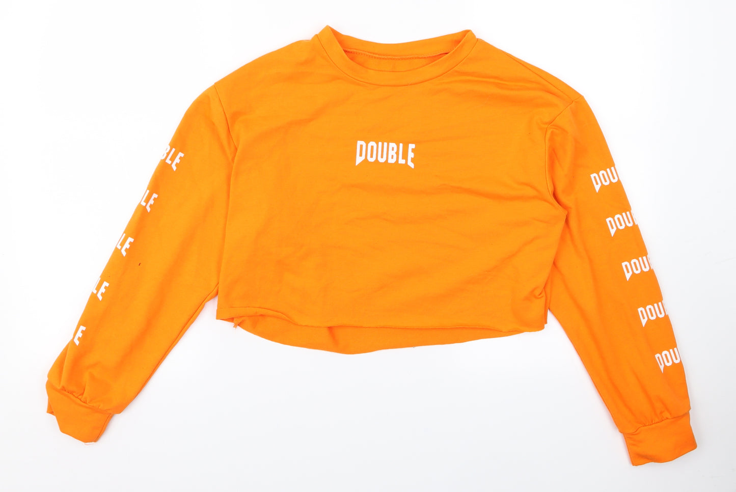 double Womens Orange   Pullover Jumper Size M