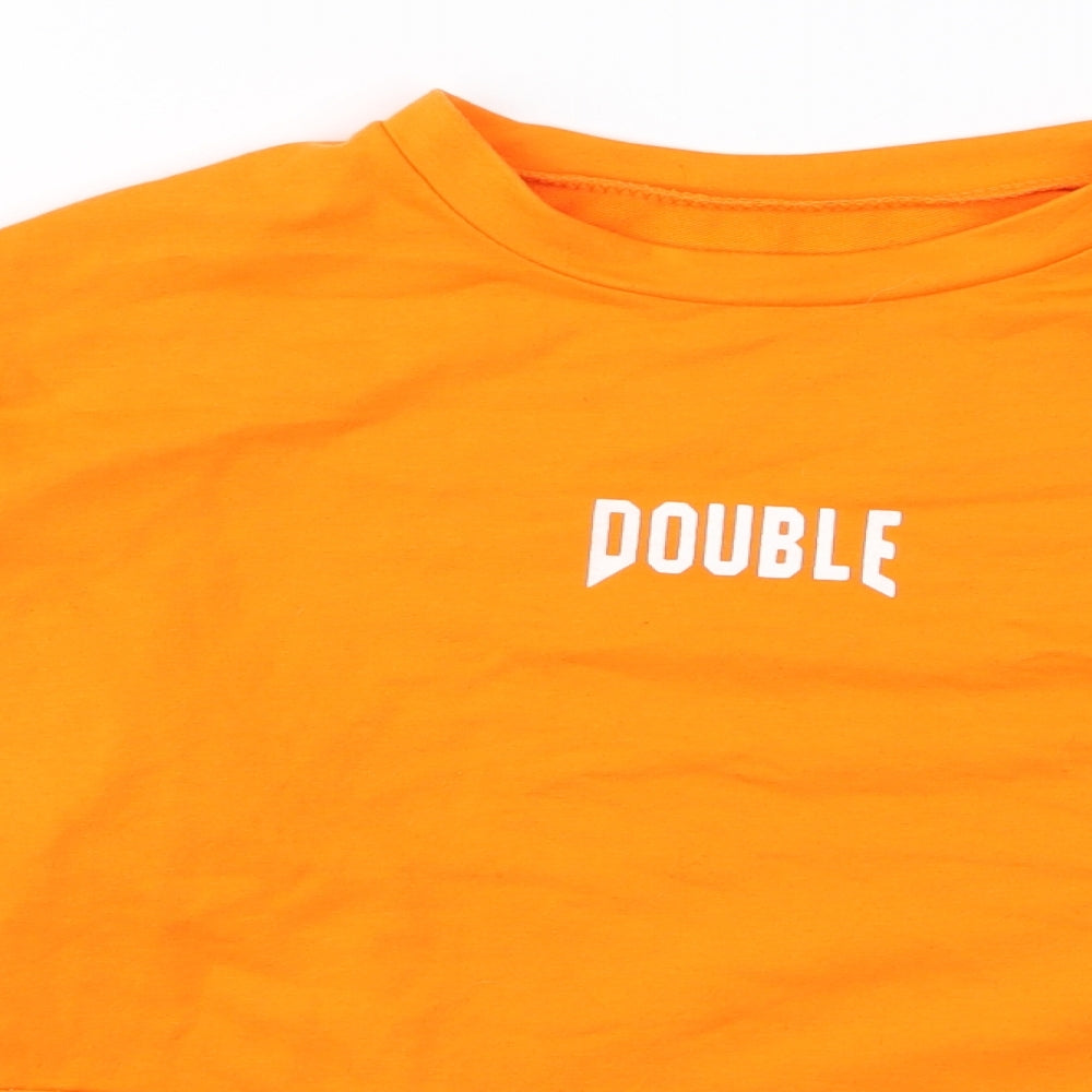 double Womens Orange   Pullover Jumper Size M