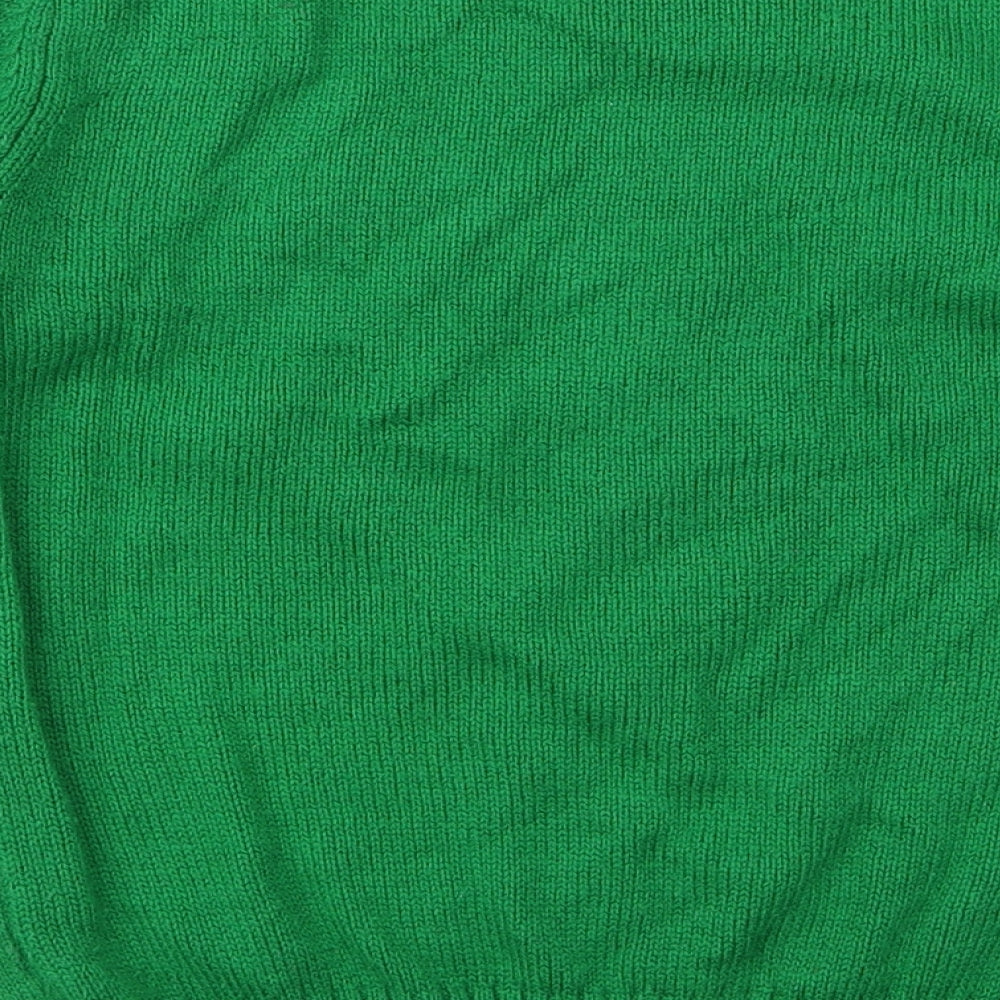 George Boys Green  Rayon Pullover Jumper Size 7 Years  - CHRISMTAS