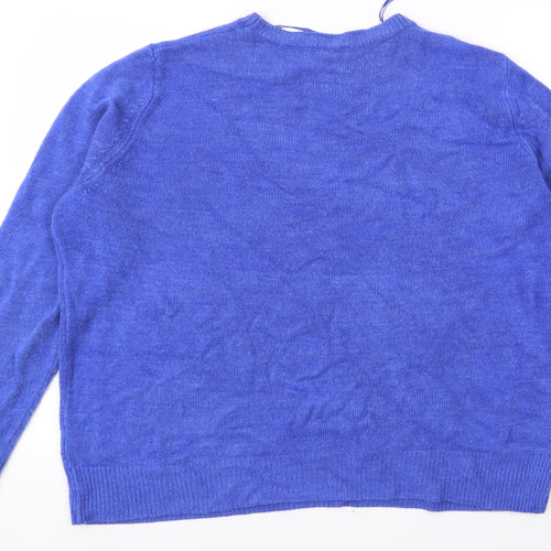 M&Co Womens Blue   Pullover Jumper Size 20