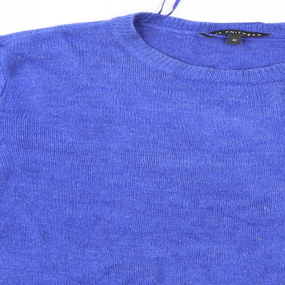 M&Co Womens Blue   Pullover Jumper Size 20