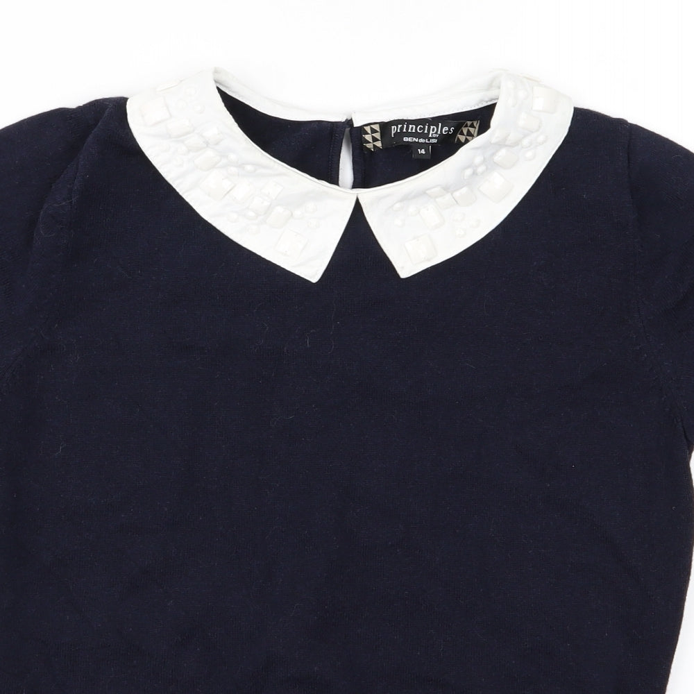 Principles Womens Blue   Pullover Jumper Size 14