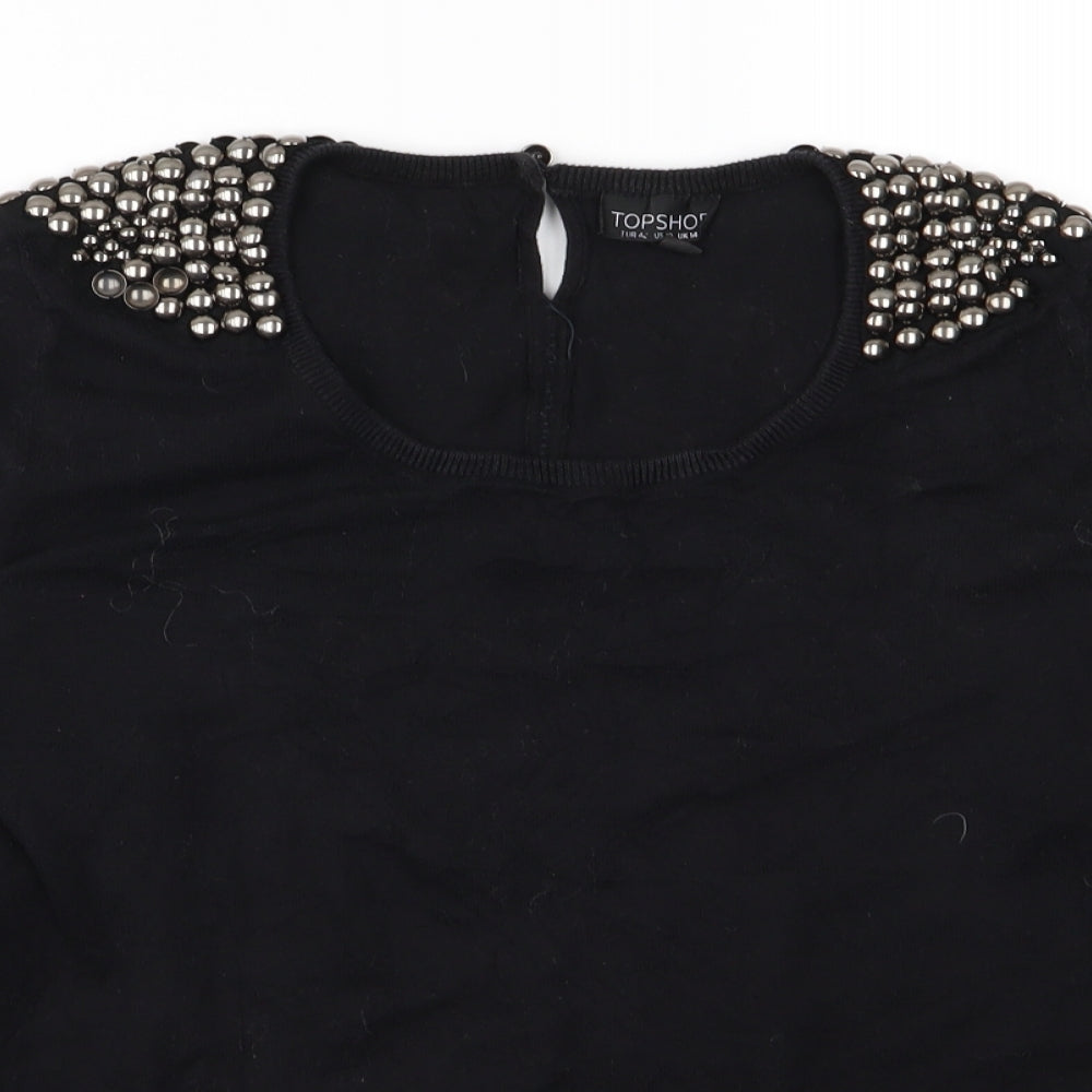Topshop Womens Black   Pullover Jumper Size 14