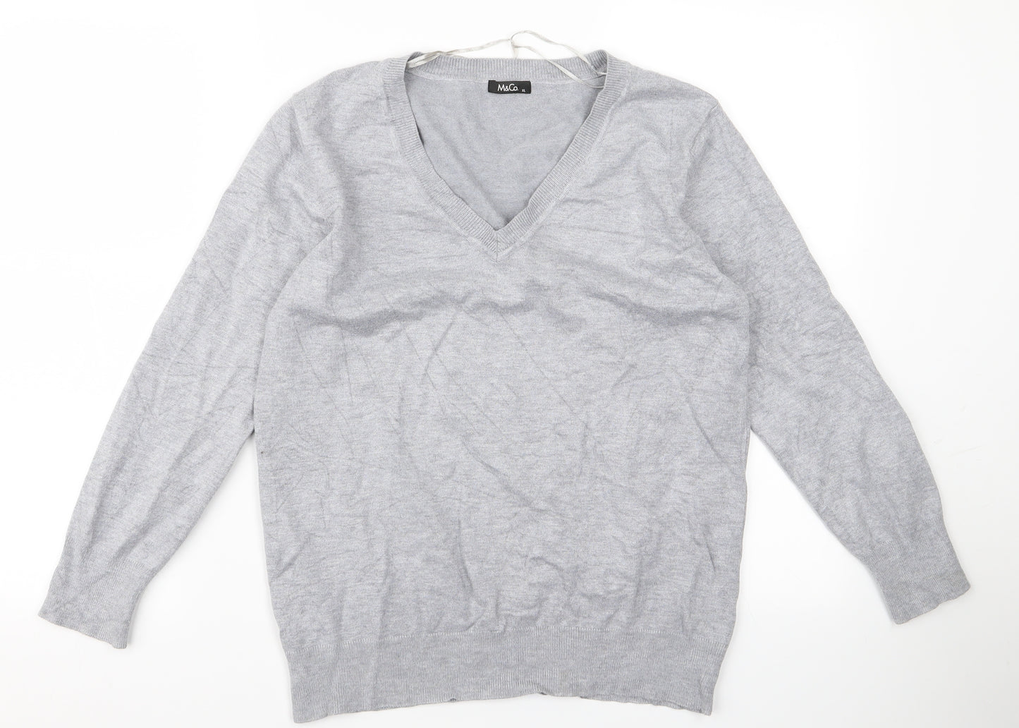 M&Co Womens Grey   Pullover Jumper Size XL