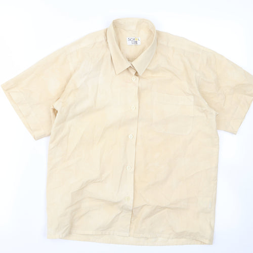 school life Girls Beige  Rayon Basic Button-Up Size 12 Years