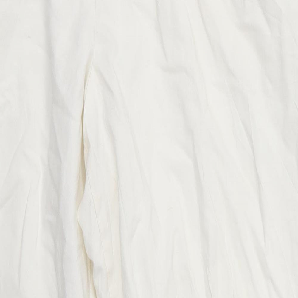 m&s Womens White   Trousers  Size 16 L24 in