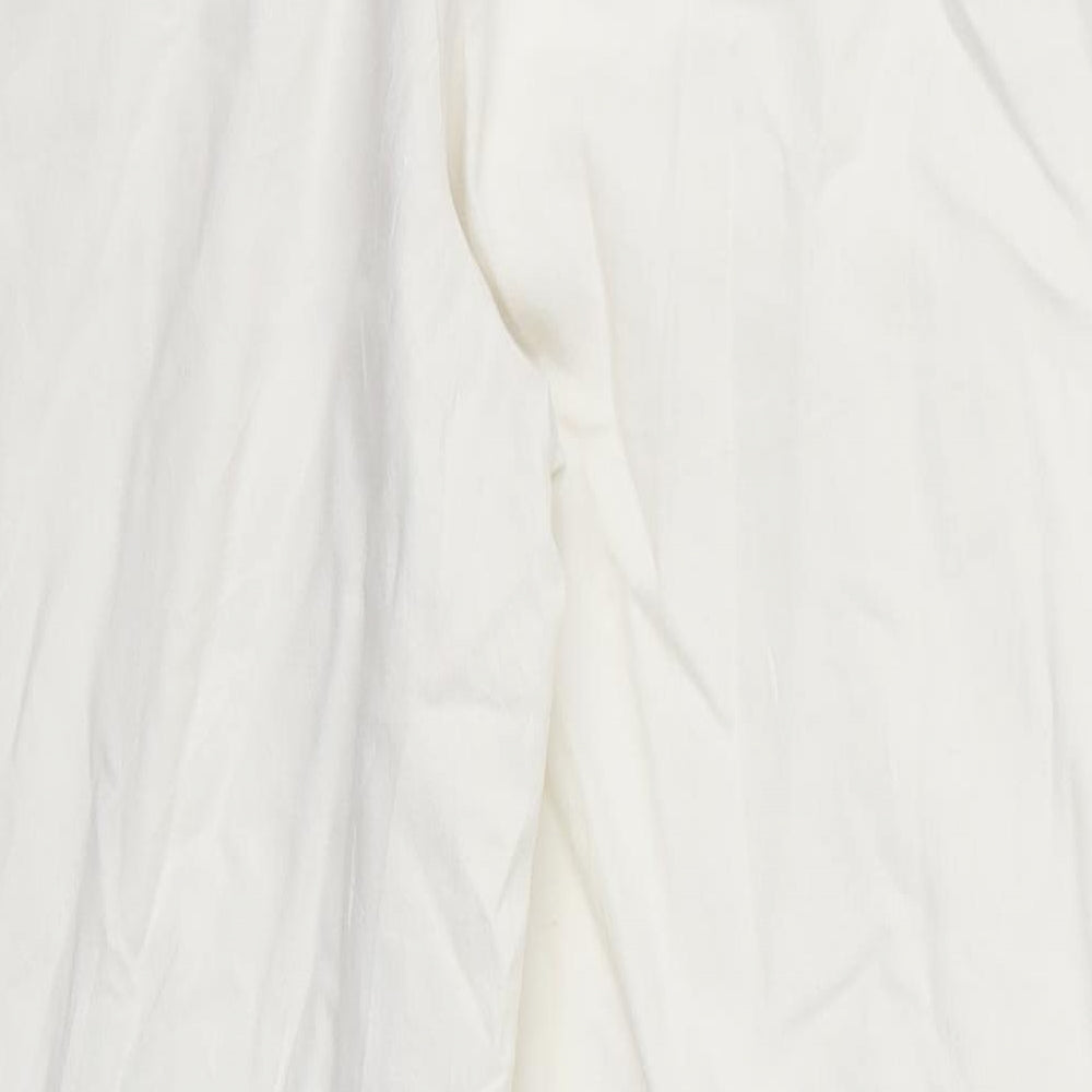 m&s Womens White   Trousers  Size 16 L24 in