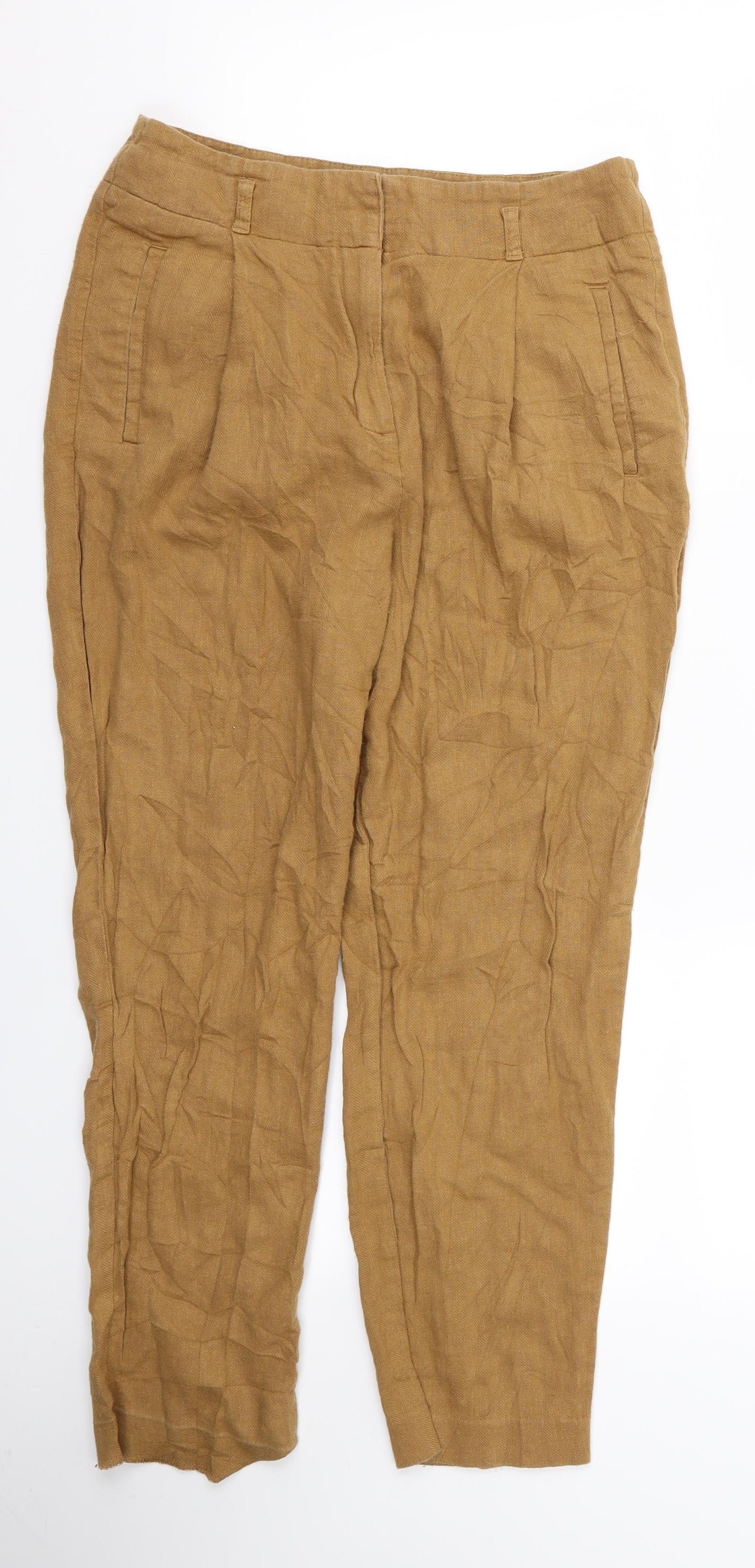 m&s Womens Beige   Trousers  Size 10 L24 in