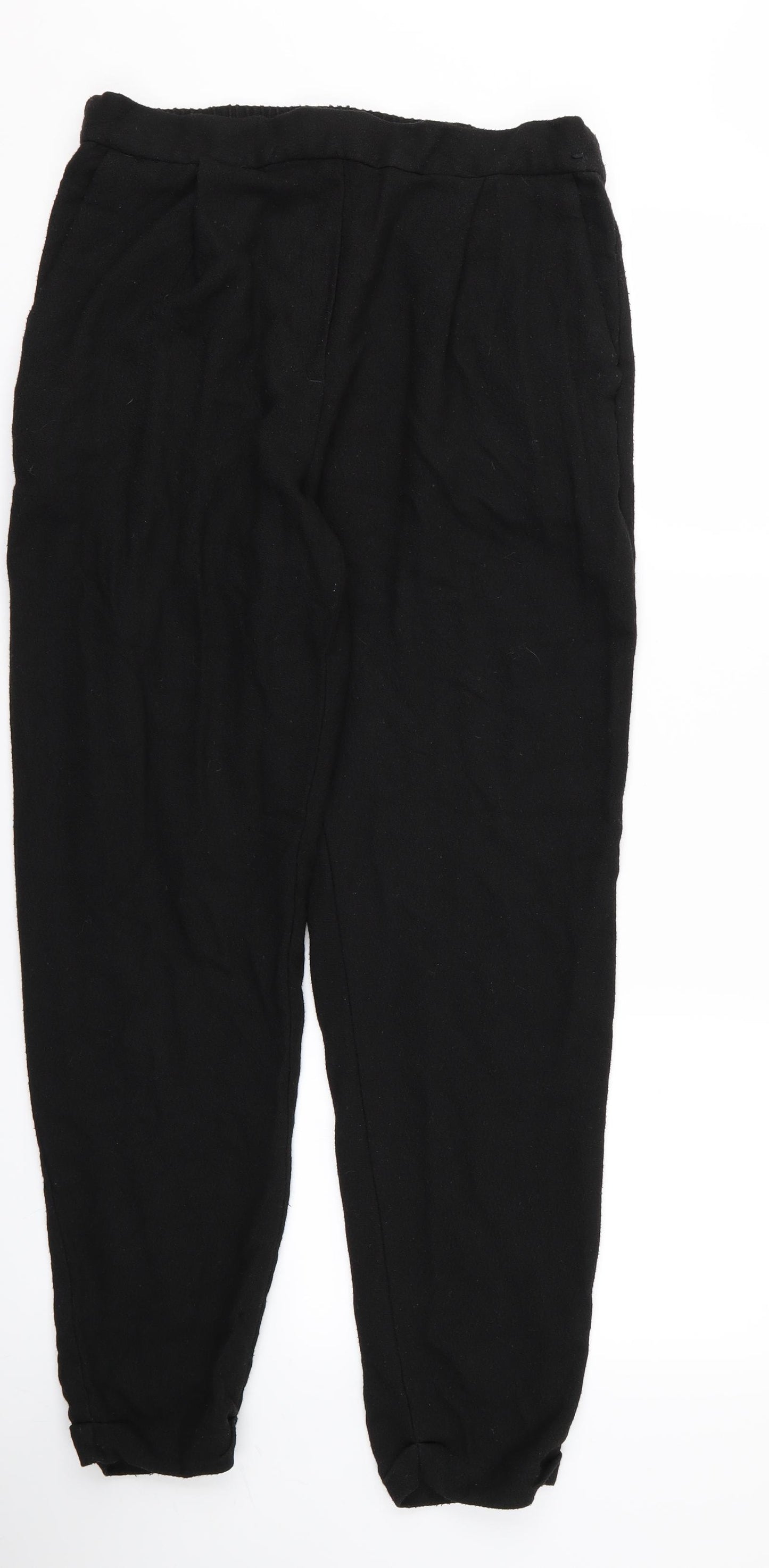 m&s Womens Black   Trousers  Size 14 L26 in