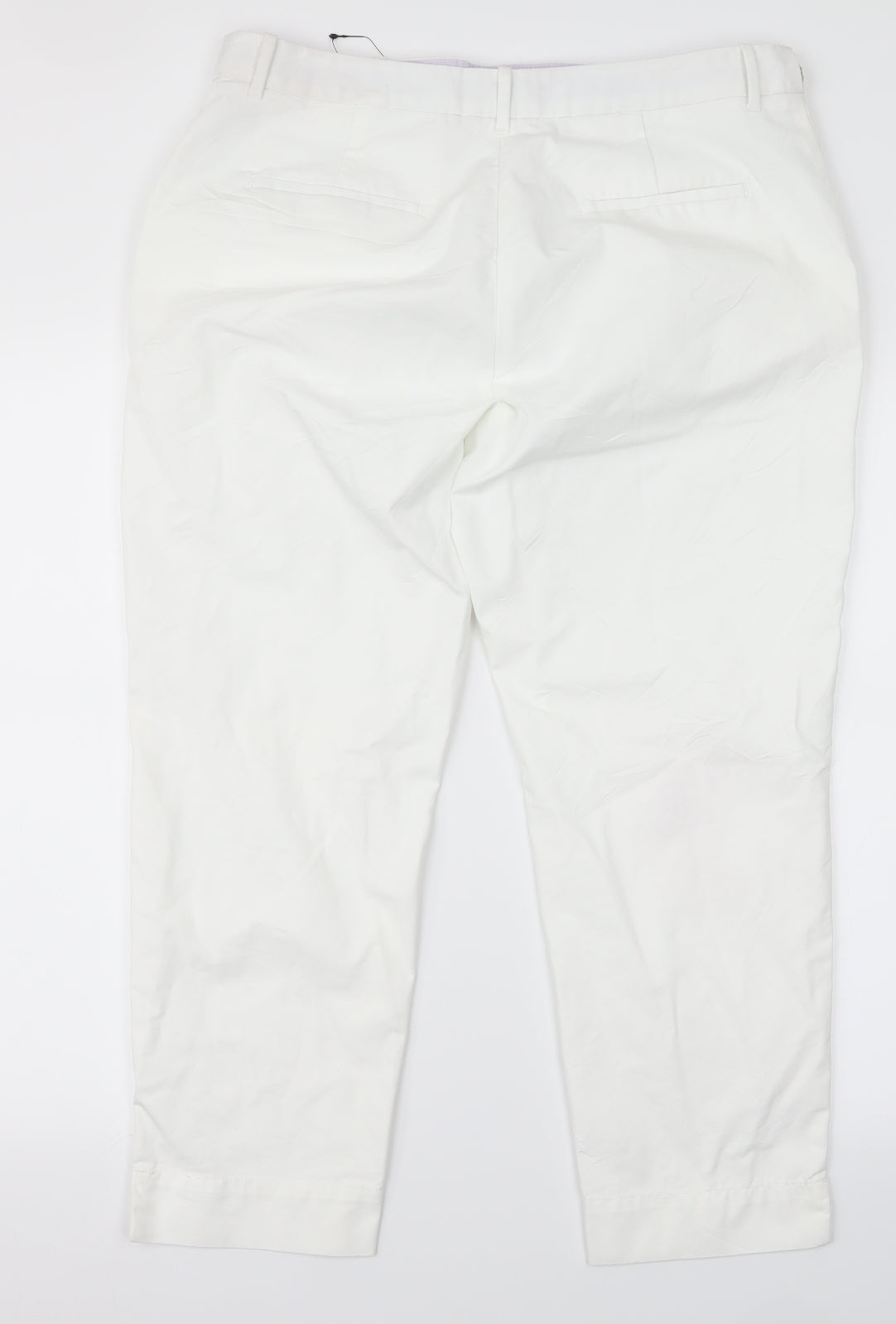 m&s Womens White   Trousers  Size 14 L21 in