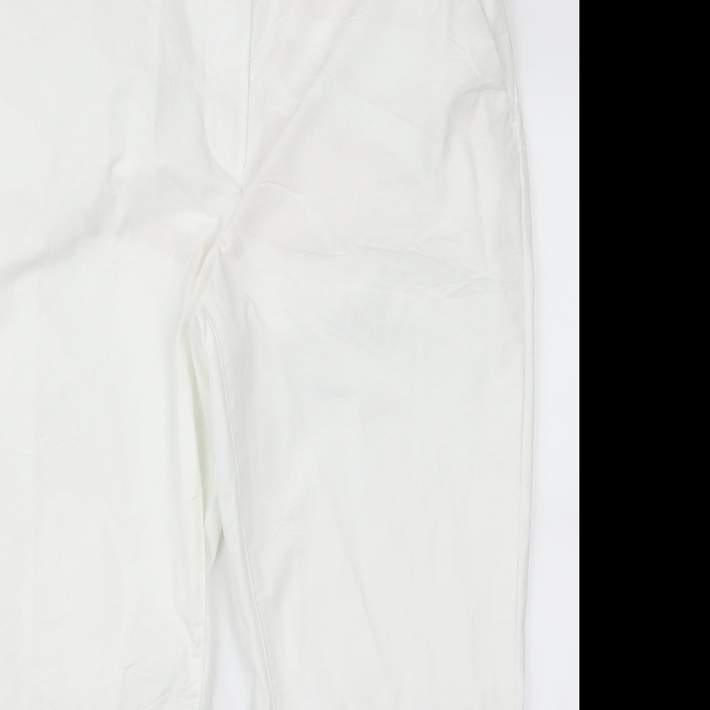 m&s Womens White   Trousers  Size 14 L21 in