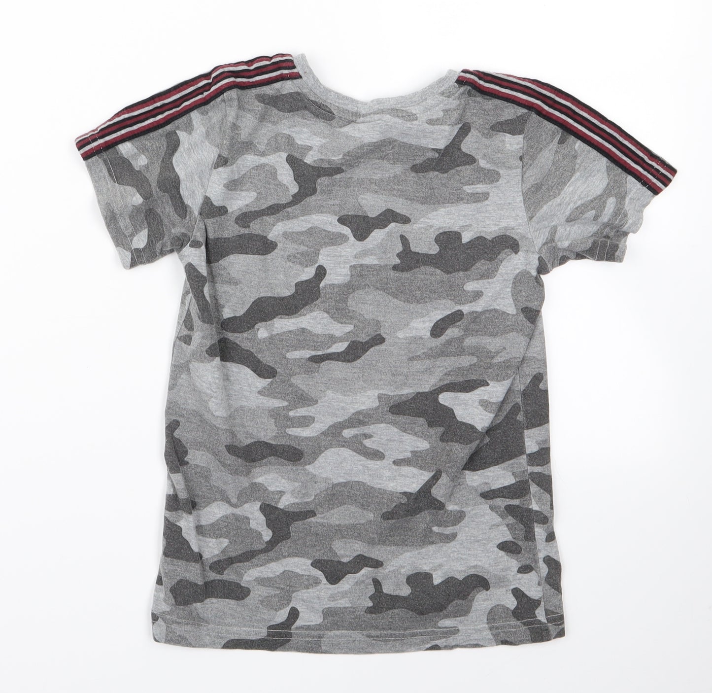 TU Boys Grey Camouflage  Basic T-Shirt Size 7 Years