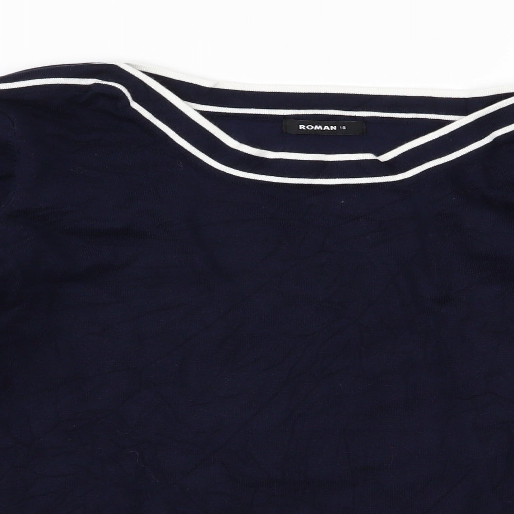 Roman Womens Blue   Pullover Jumper Size 18