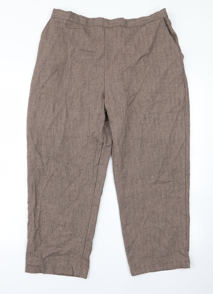 Autonomy Womens Brown Trousers Size 20 L21 in