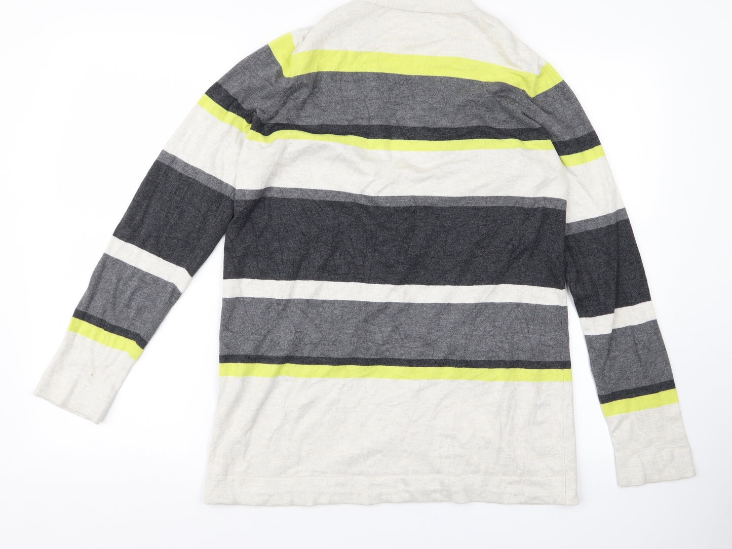 planet Womens Multicoloured Striped  Cardigan Jumper Size M