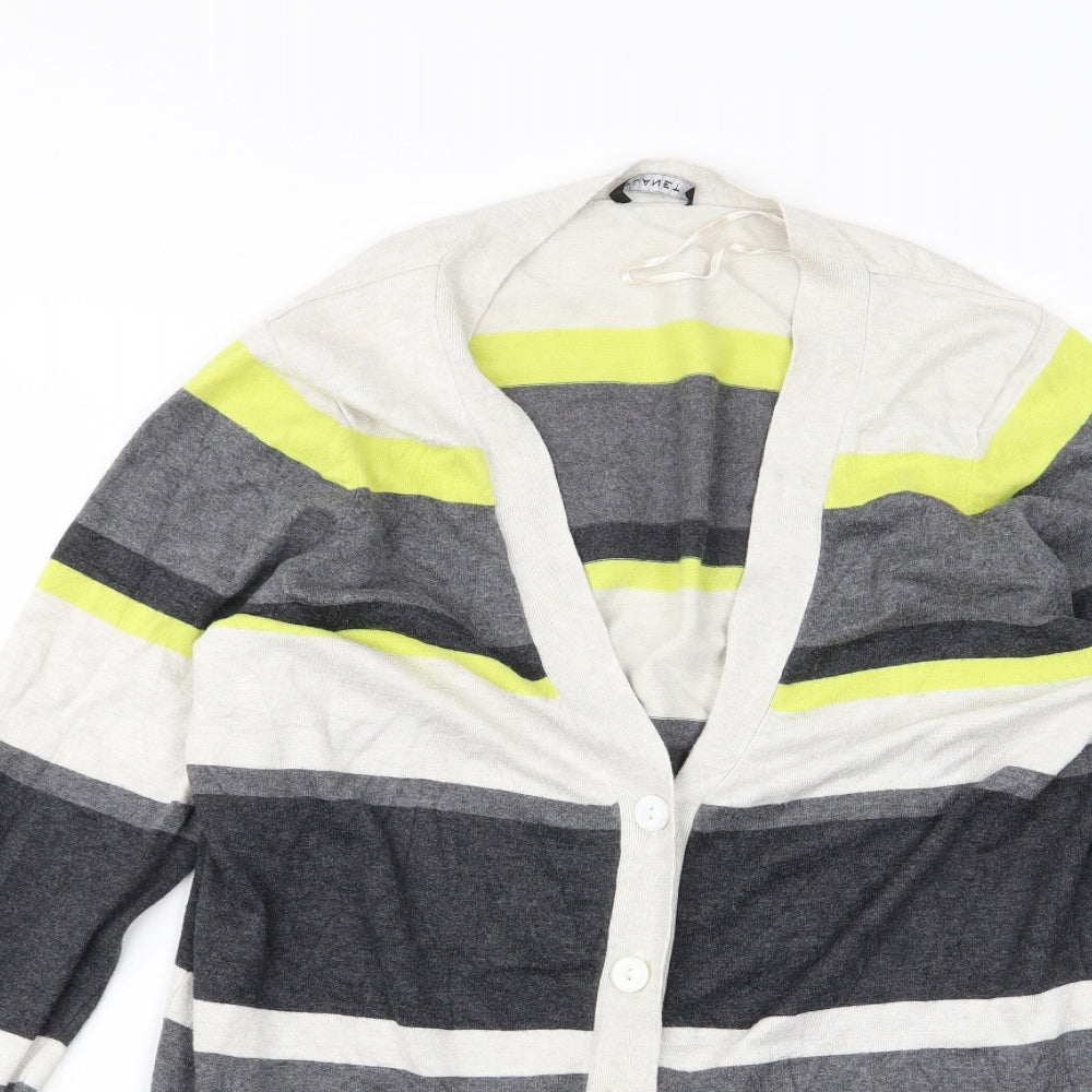 planet Womens Multicoloured Striped  Cardigan Jumper Size M