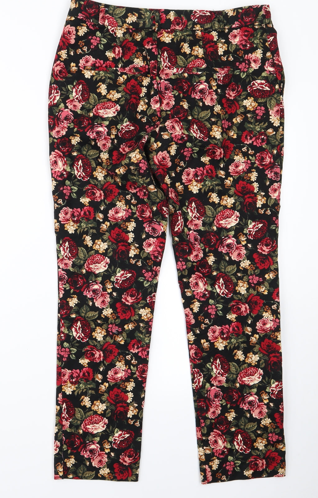 Stradivarius Womens Black Animal Print  Trousers  Size 30 L23 in