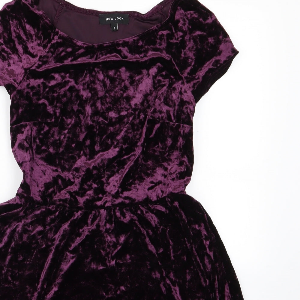 New Look Womens Red  Rayon A-Line  Size 8