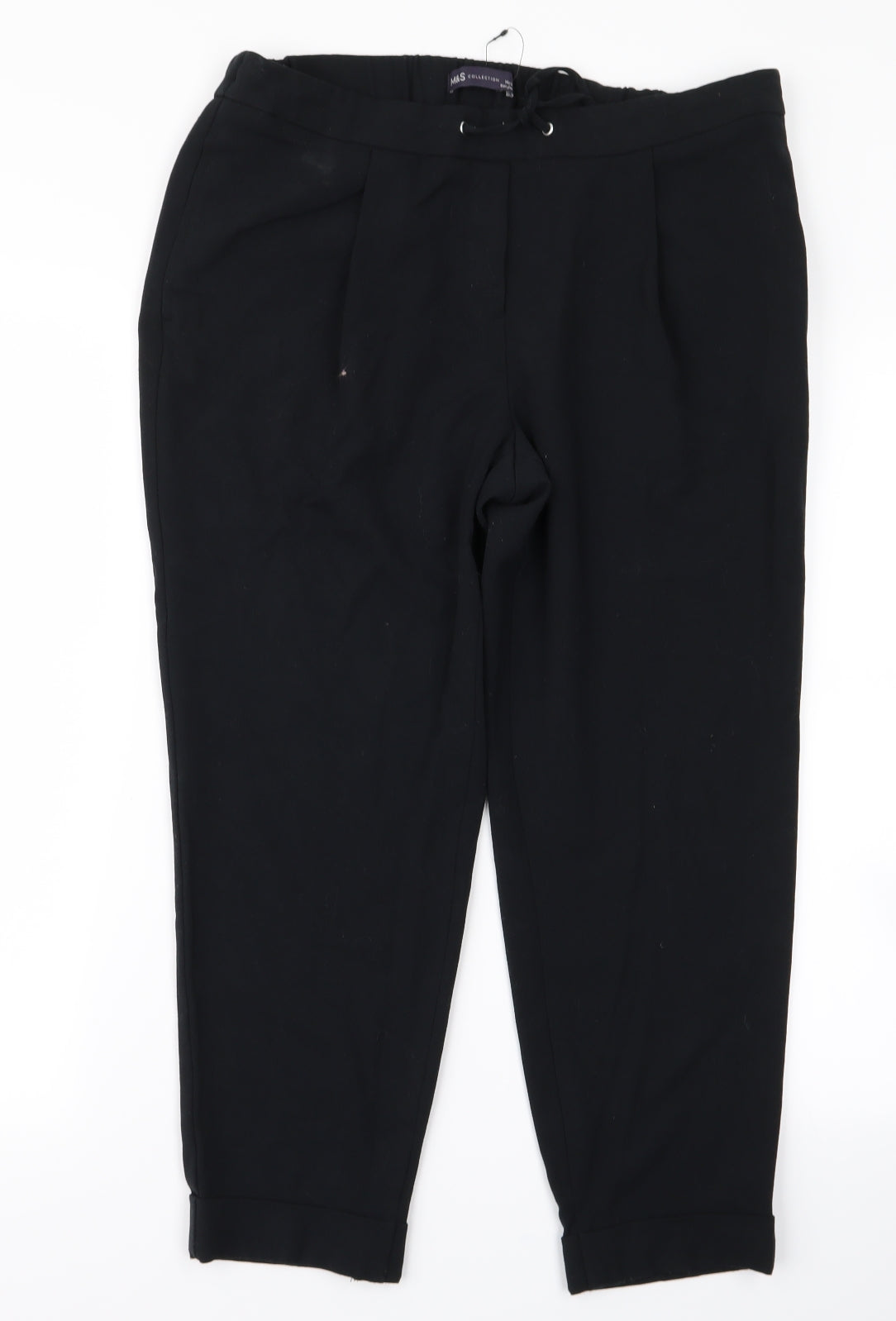 m&s Womens Black   Trousers  Size 14 L21 in