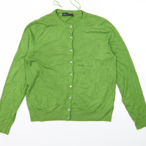 m&s Womens Green   Cardigan Jumper Size 14