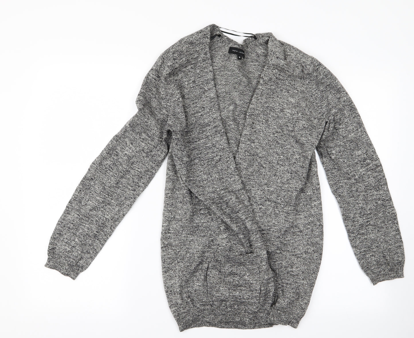 New Look Womens Grey   Cardigan Jumper Size 12
