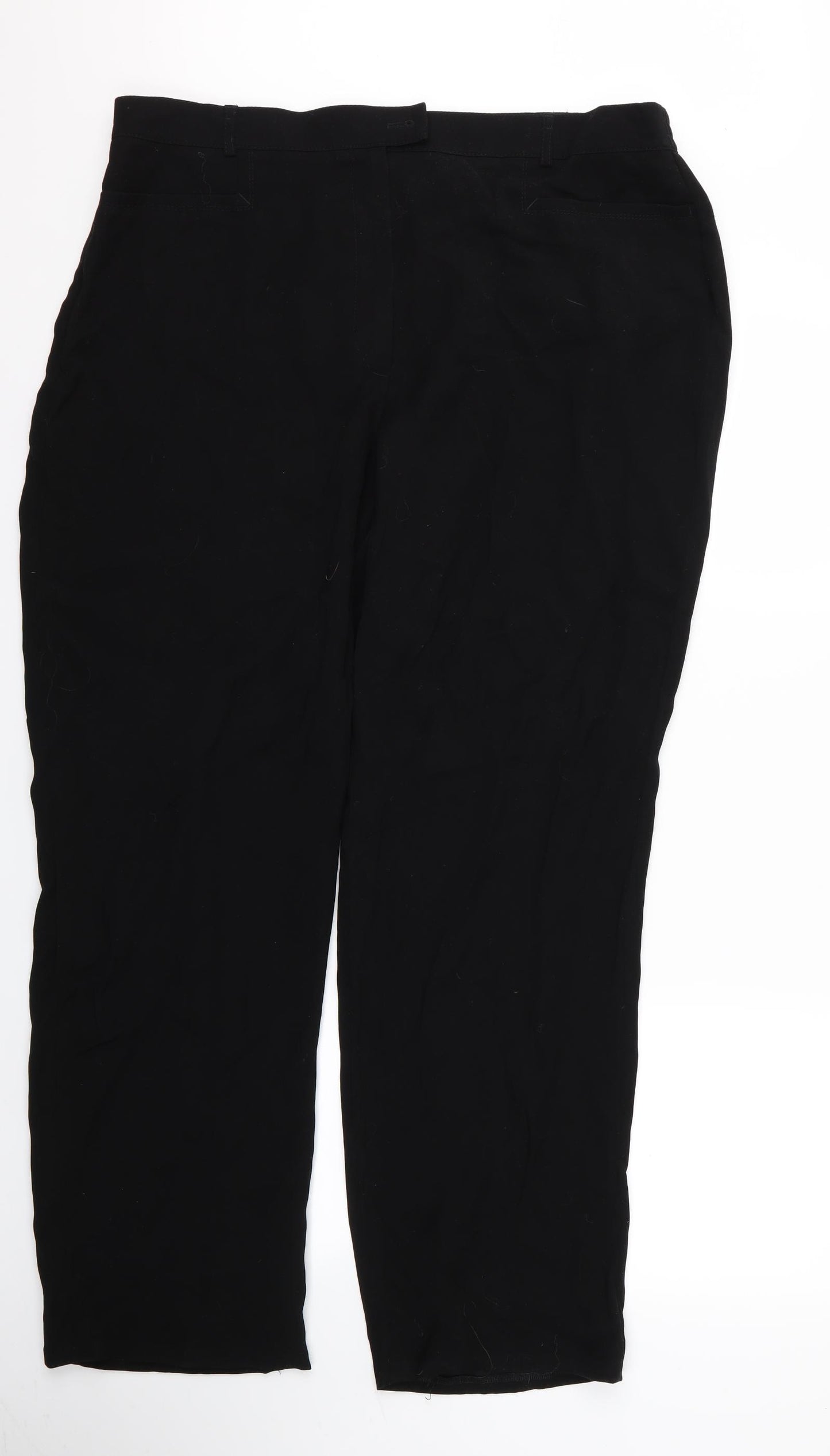 Gerry Weber Womens Black  Rayon Trousers  Size 20 L27 in