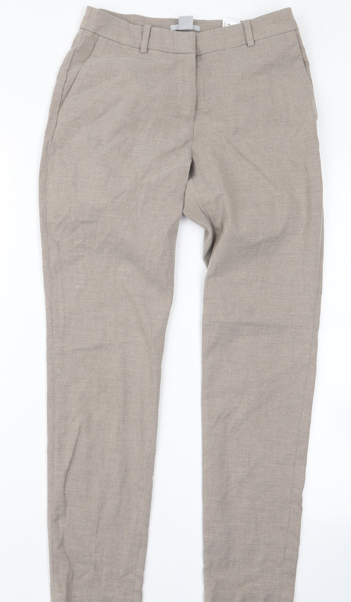 H&M Womens Brown Trousers Size 4 L28 in
