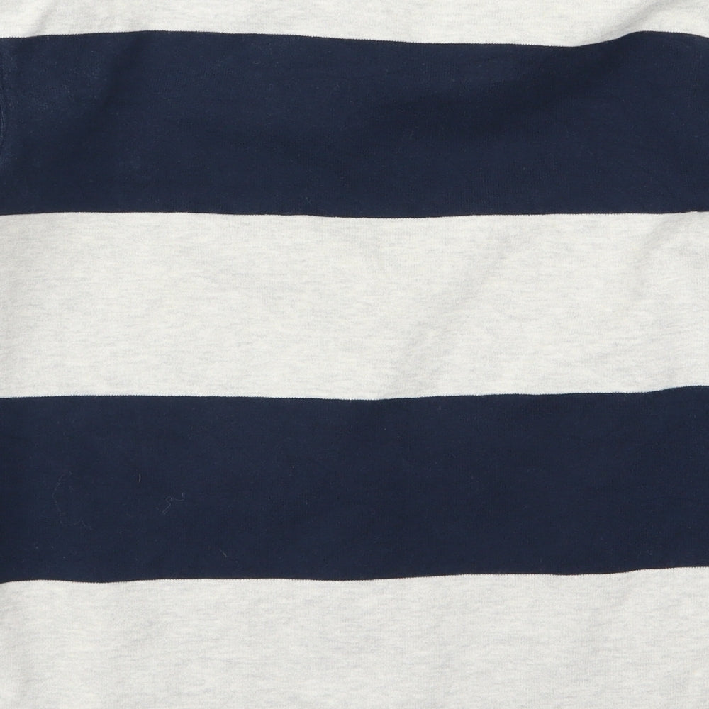 Henri Lloyd Mens Blue Striped  Pullover Jumper Size M