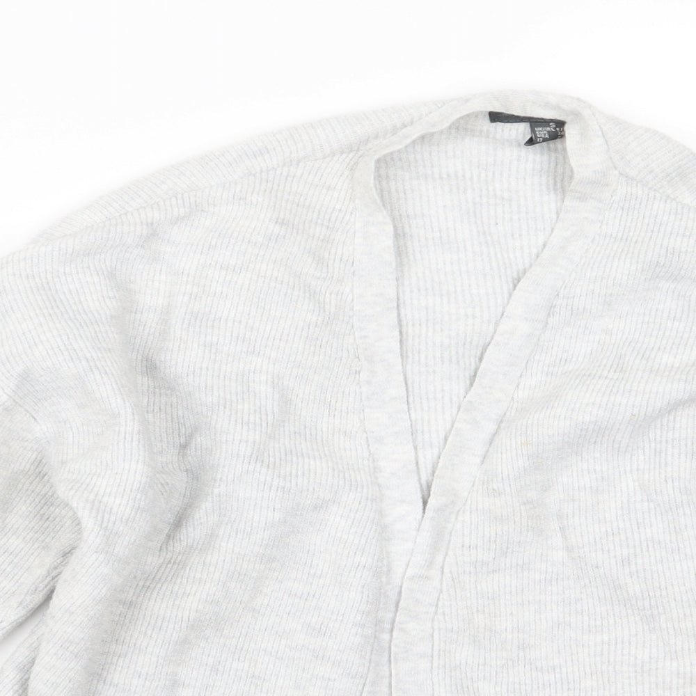 Primark Womens Grey   Cardigan Jumper Size S  - flower