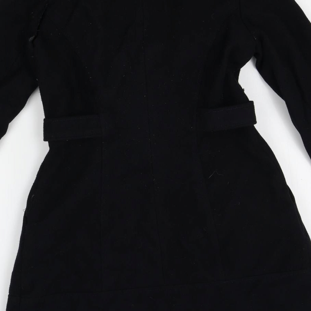Dorothy Perkins Womens Black   Overcoat Coat Size 6