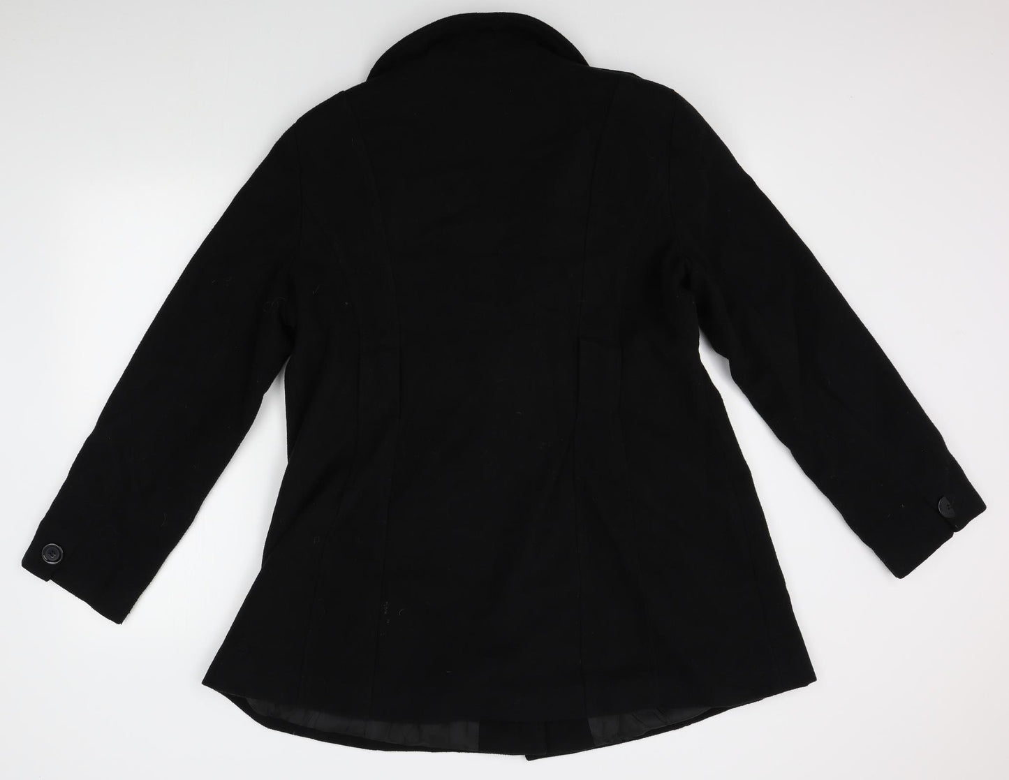 De la Creme Womens Black   Overcoat Coat Size 20