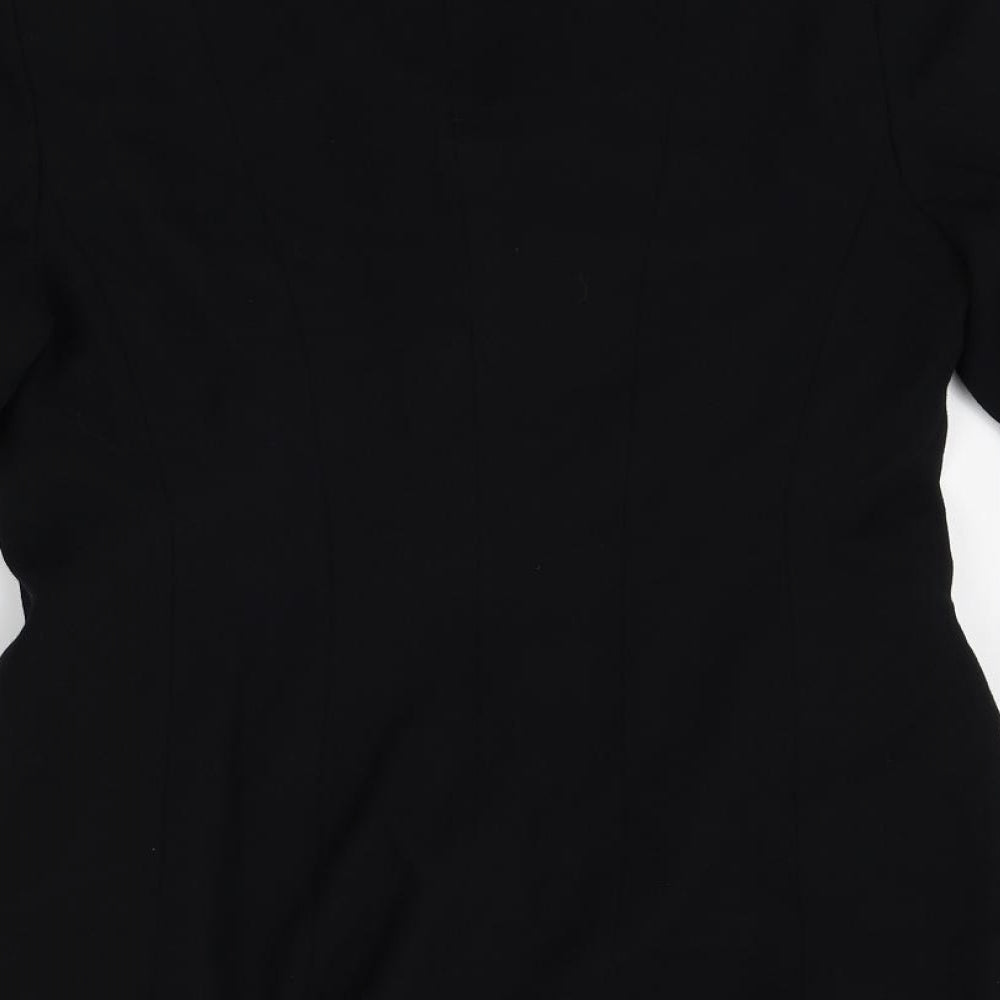 Richards Womens Black   Overcoat Coat Size 12