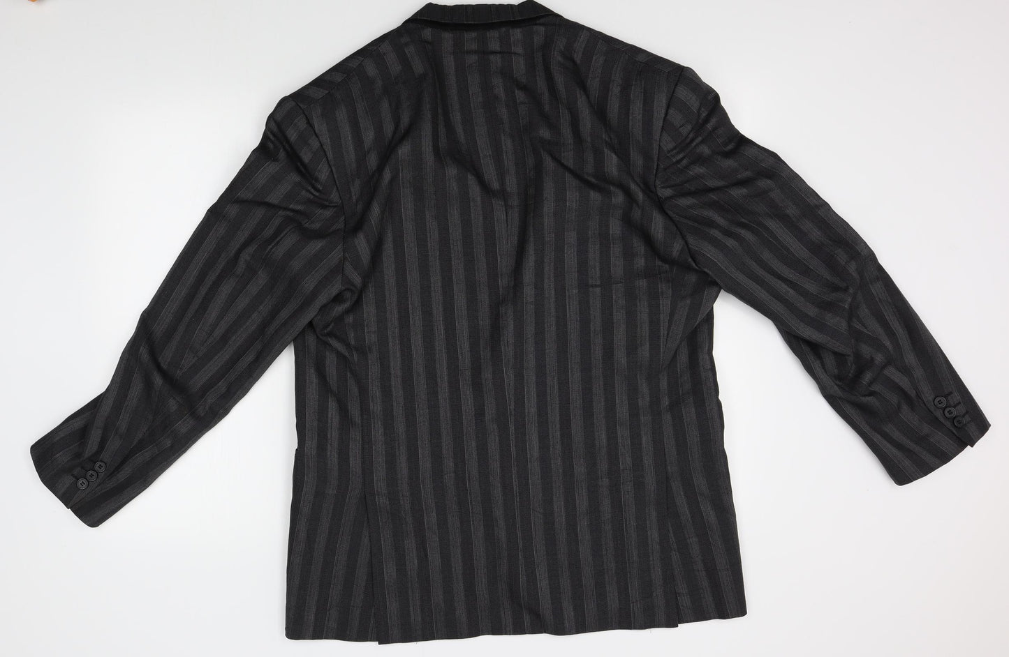 LEONARDO Mens Black Striped  Jacket Blazer One Size