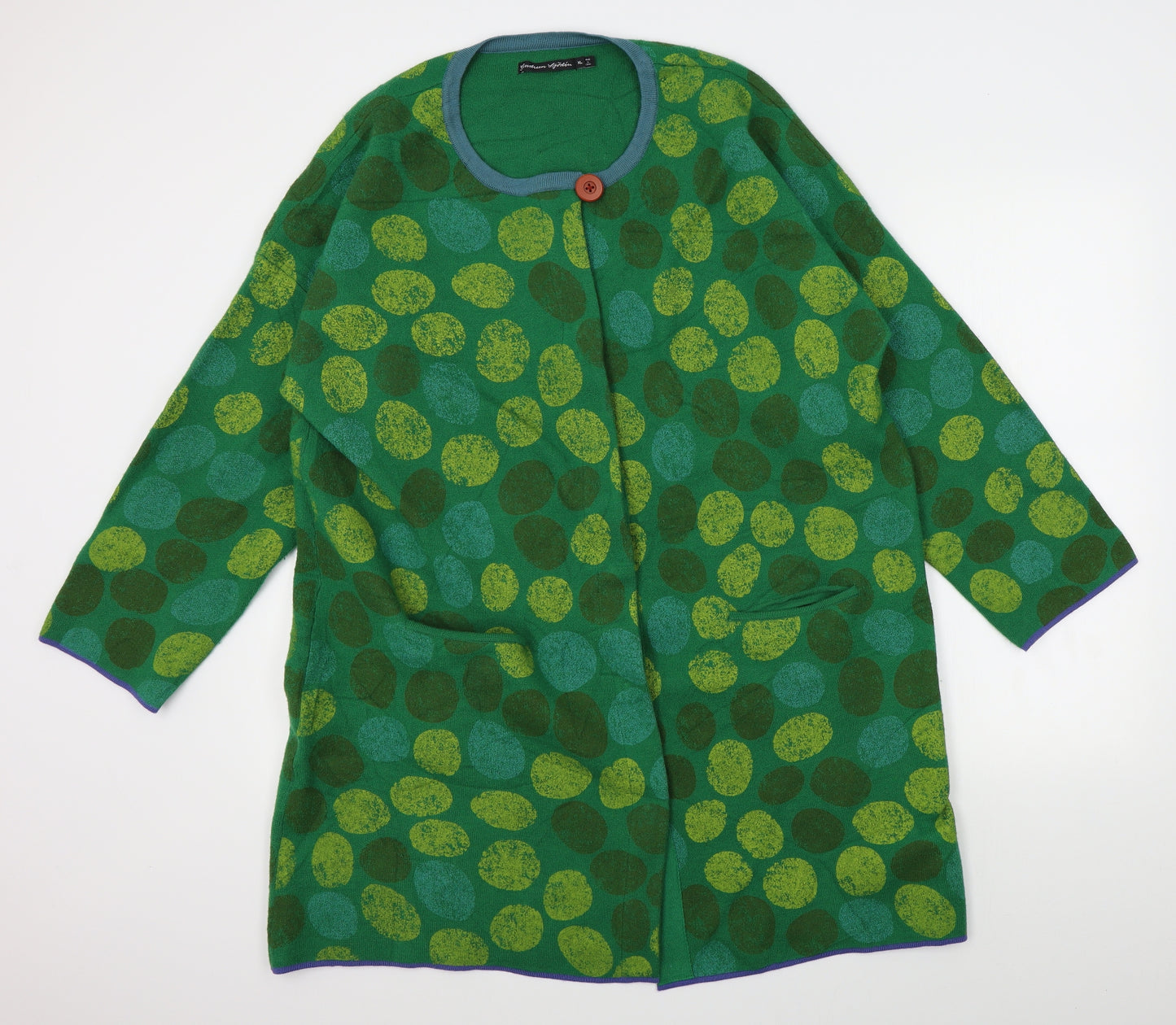 Gudrun Sjöden Womens Green   Cardigan Jumper Size XL