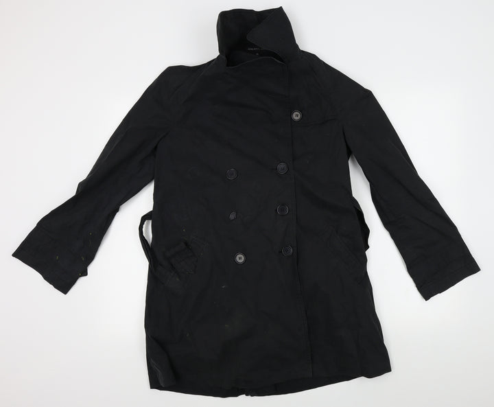 Great Plains Womens Black   Overcoat Coat Size XS