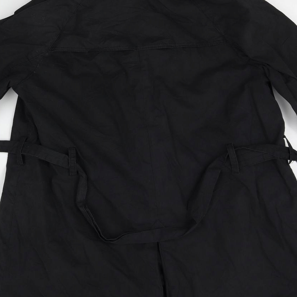 Great Plains Womens Black   Overcoat Coat Size XS