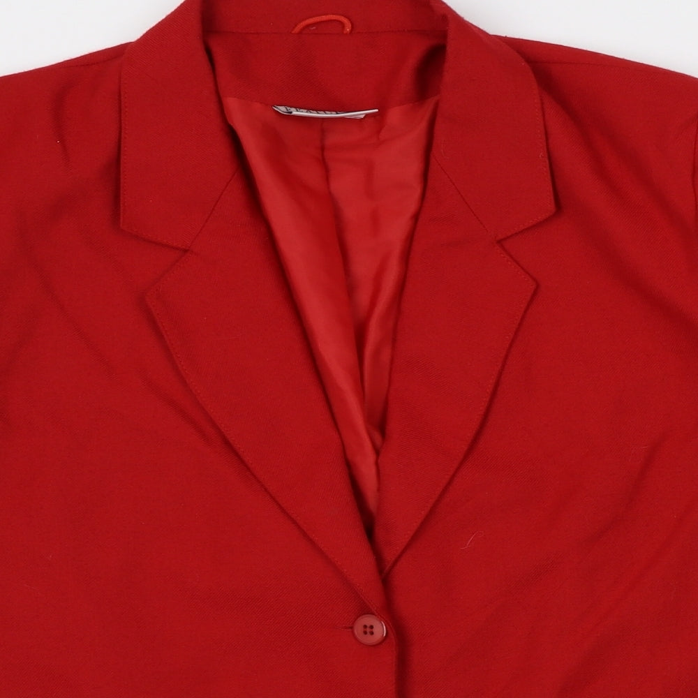 Features Womens Red   Jacket Blazer Size 16