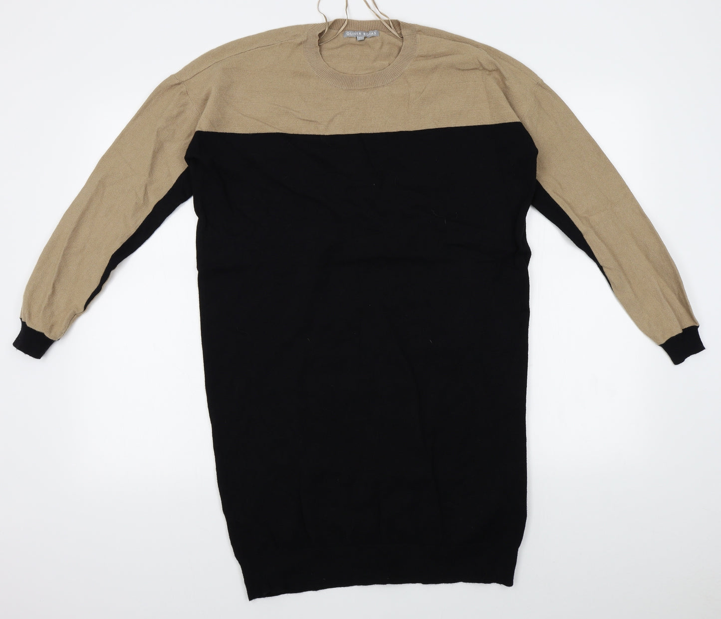 Oliver Bonas Womens Black   Jumper Dress  Size 8