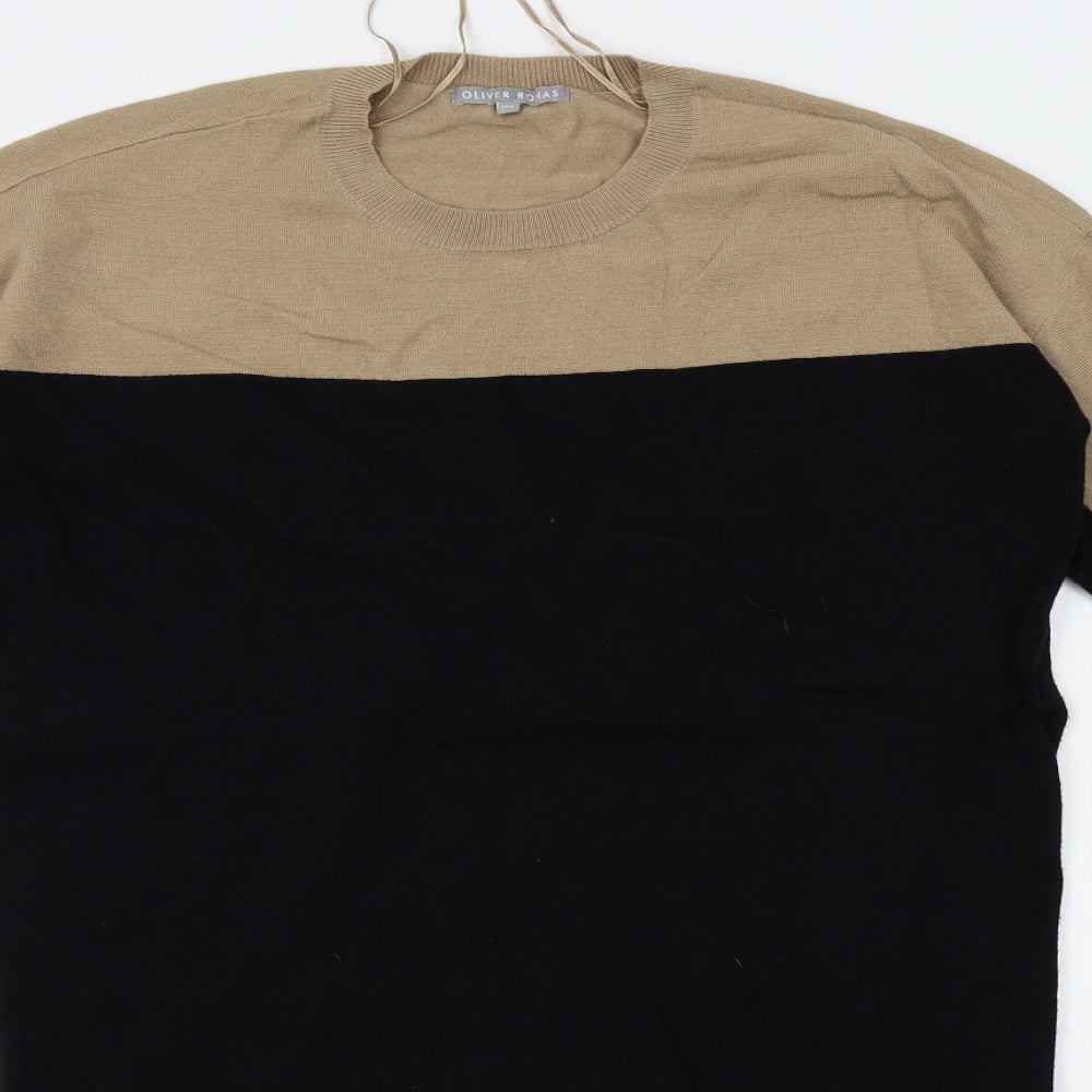 Oliver Bonas Womens Black   Jumper Dress  Size 8
