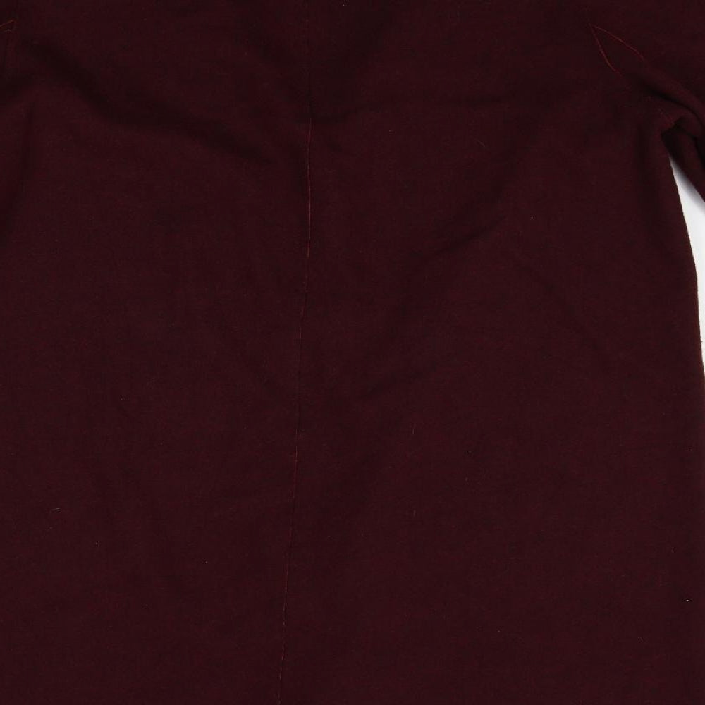 M&S Womens Red   Overcoat Coat Size 18