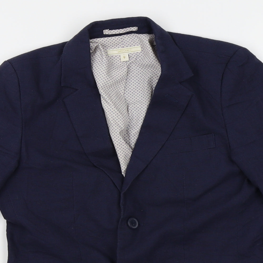 John Lewis Boys Blue   Jacket Blazer Size 9 Years