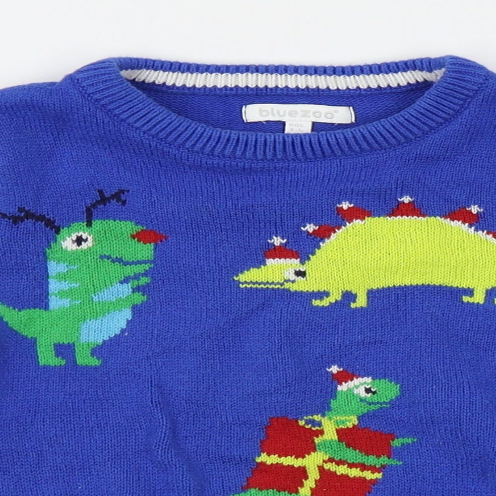 Bluezoo Boys Blue   Pullover Jumper Size 3-4 Years