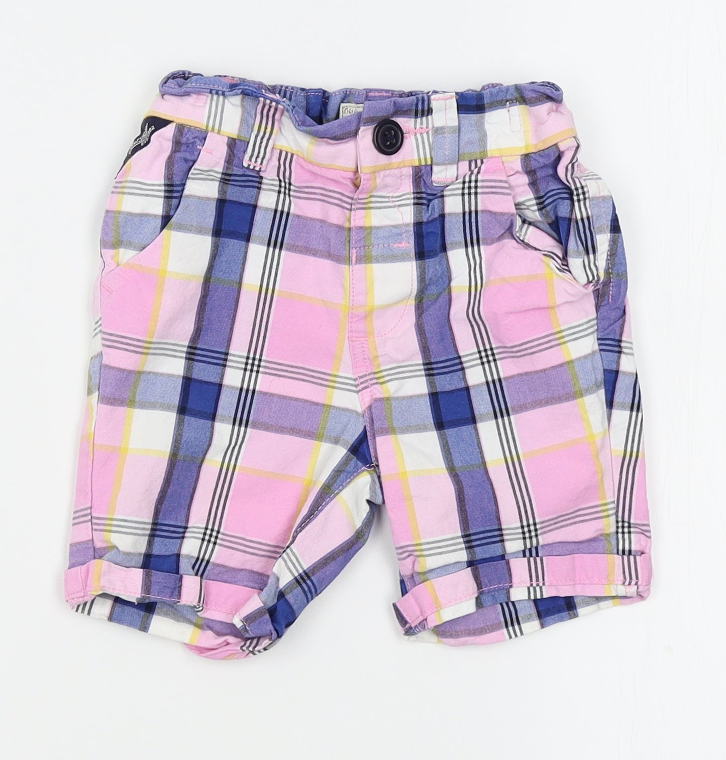 NEXT Baby Pink Plaid   Trousers Size 18-24 Months
