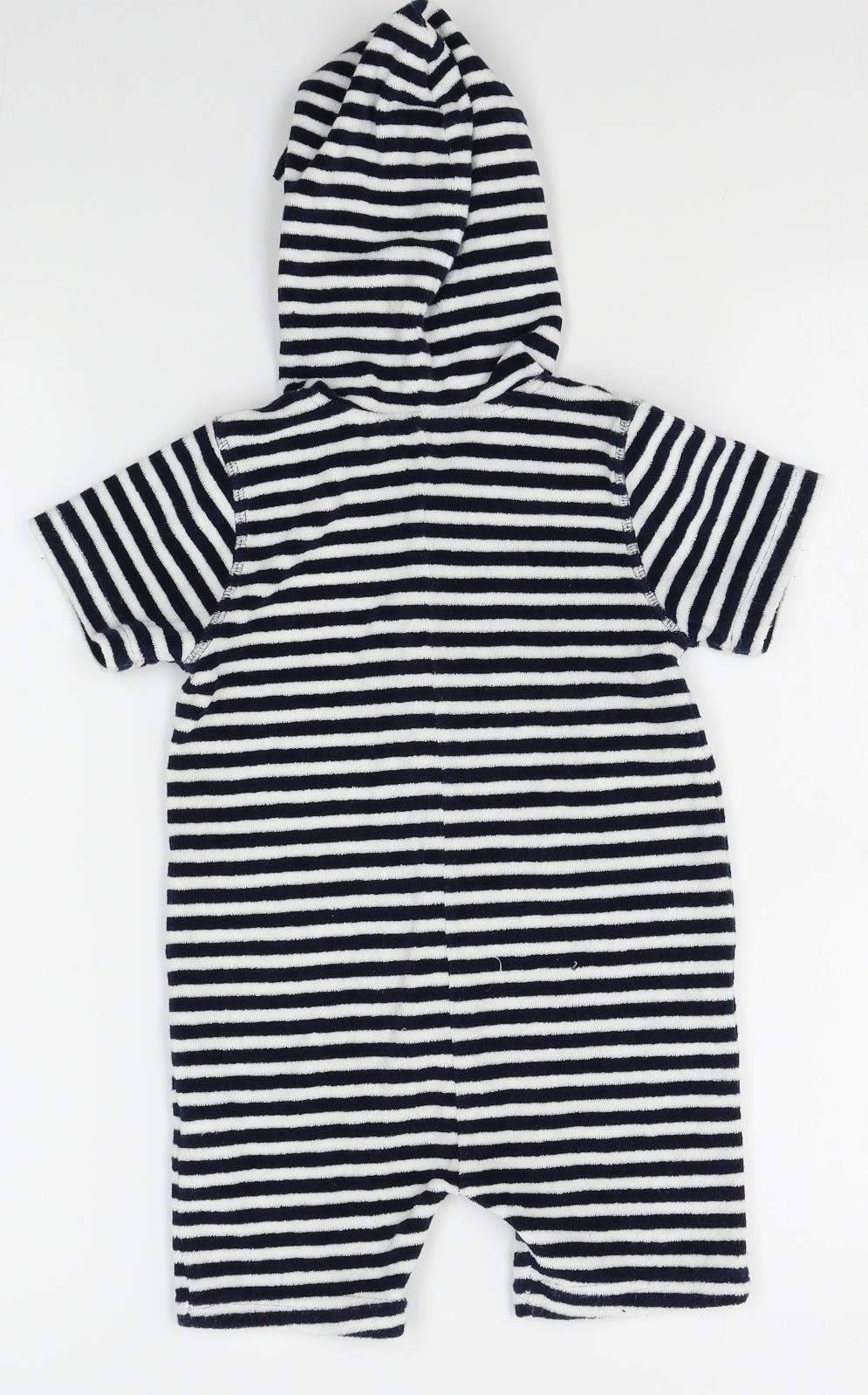 NEXT Baby White Striped   One Piece Size 18-24 Months