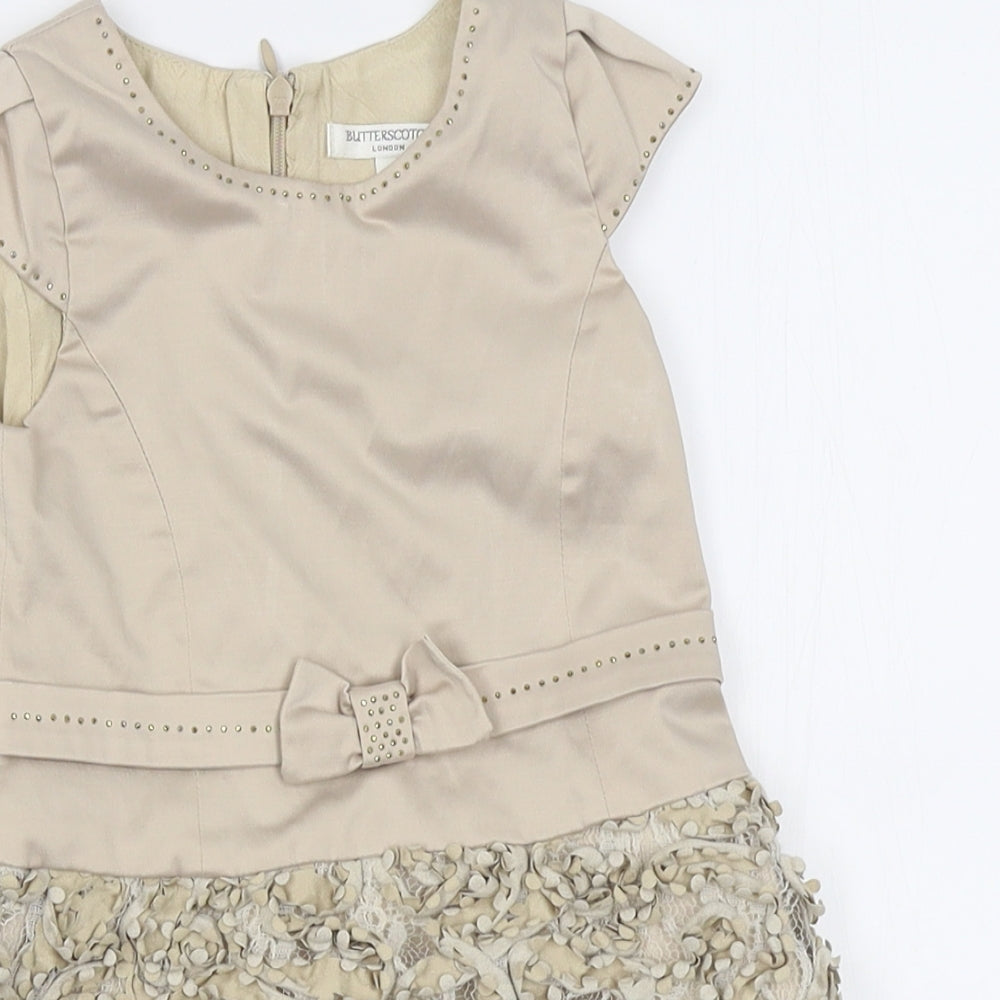 butterscotch Girls Beige   A-Line  Size 2 Years