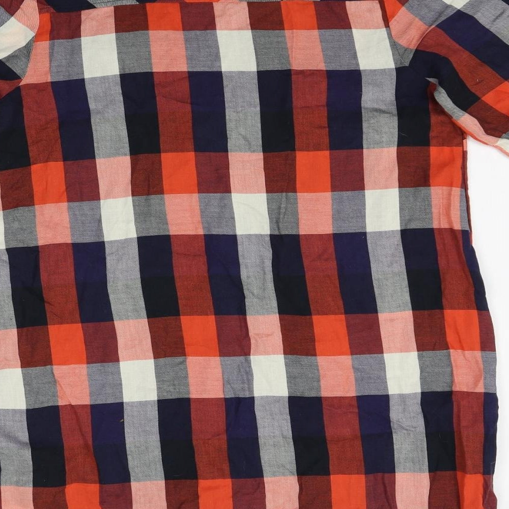 Papaya Womens Red Plaid  Shirt Dress  Size 10