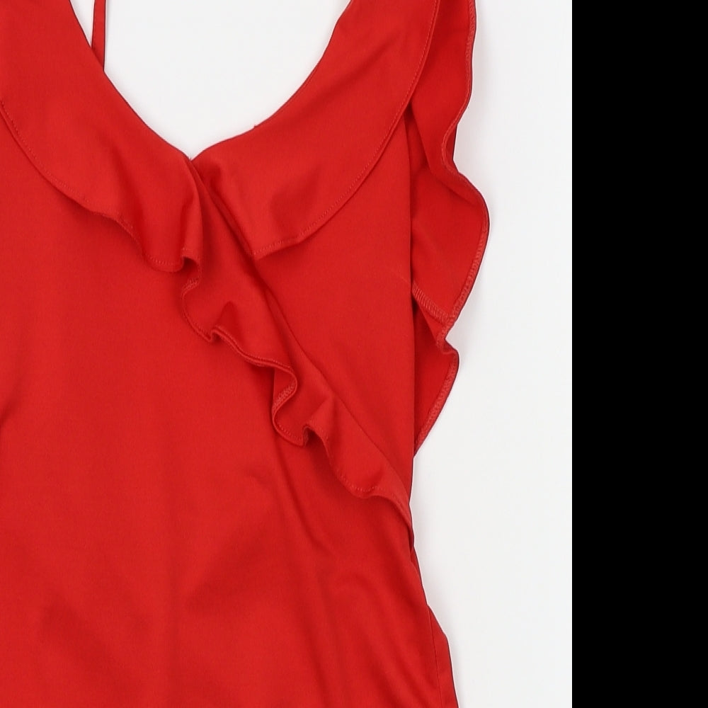 Miss Selfridge Womens Red   Leotard One-Piece Size 10