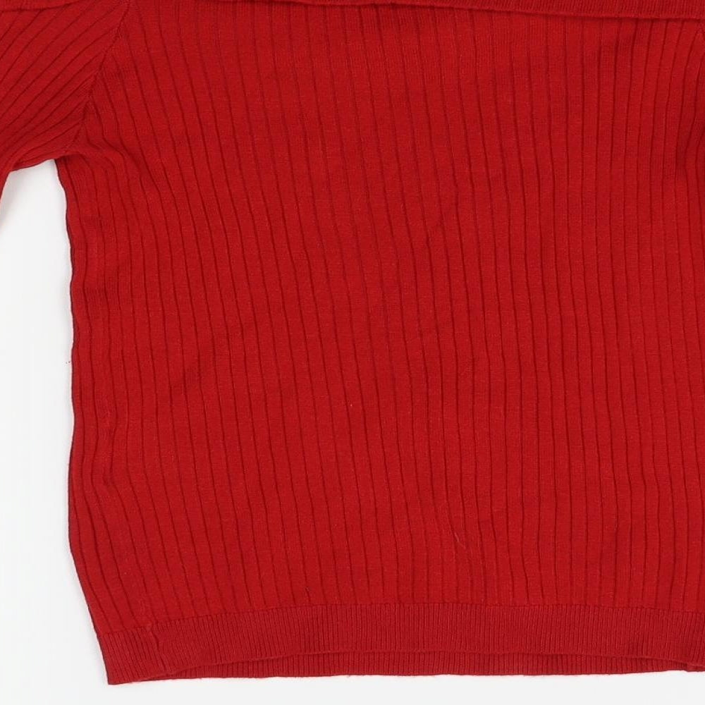H&M Womens Red   Pullover Jumper Size S