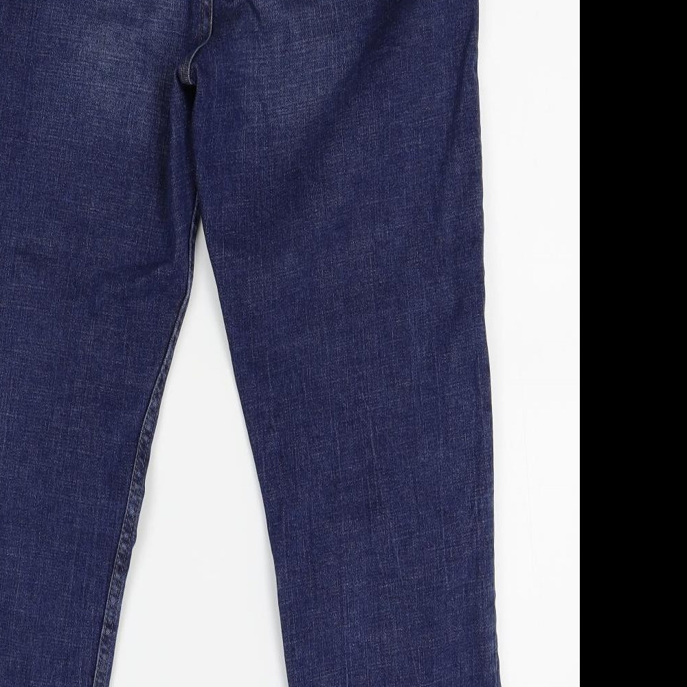 M&S Womens Blue   Straight Jeans Size 10 L25 in